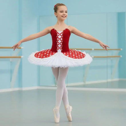 2024 Long Red Ballet Tutu Skirt Women's Vestidos Performance Dress for Girls Swan Belly Dance Skirts Age Group Children