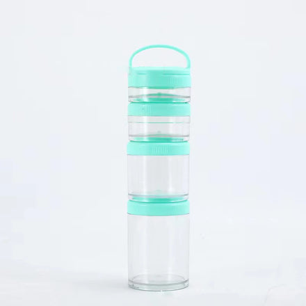 Hot Sale Set of 4 Stackable Plastic Jars for Storage of Candy Milk Powder Snacks