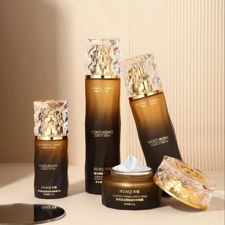 Popular Design Style Glass Bottle Cosmetic Packaging Container