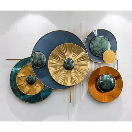 75x60cm Luxury Metal Geometric Wall Art Iron Home Decor New Dropshipping for Living Room and House Decoration Hanging