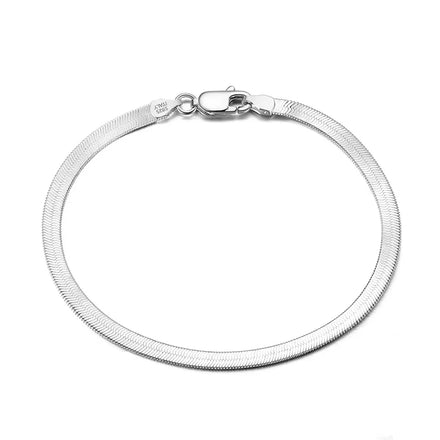 Simple Fashion Snake Bone Bracelet for Women & Men 18K Gold & 925 Sterling Silver Plated for Party & Gift