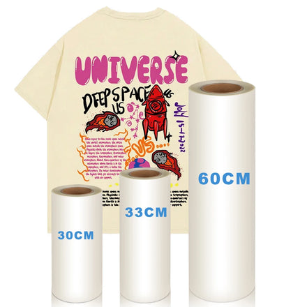 Winnerjet Wholesale Double Side Pet 30cm 33cm 42cm 60cm 100m Film for DTF T-shirt Printer Heat Transfer Machine A3 Roll Pet Film