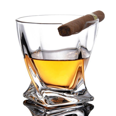 Personalized Shot Wine Glasses Lead-Free Drinking for Twisted Whiskey Tumbler Glass Cigar Cup 300/260ML Modern Classic