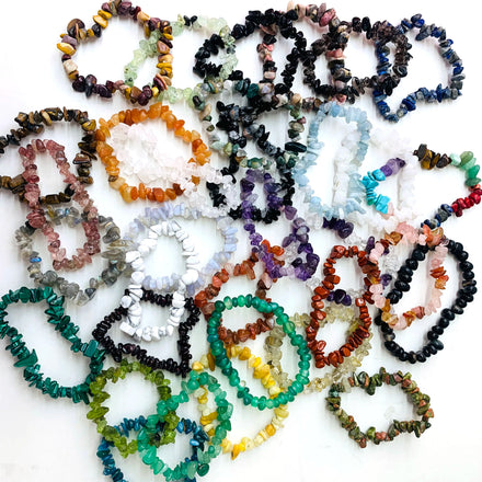 Wholesale Natural Crystal Healing Stones Chips Bracelet for Gift