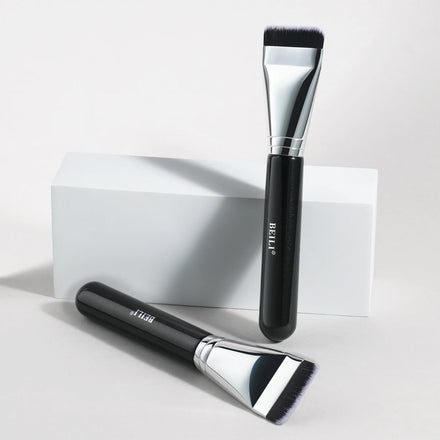 BEILI Protabel Premium Makeup Brushes Vegan ultra Thin Flat Liquid Foundation Brush Private Label for Traveler