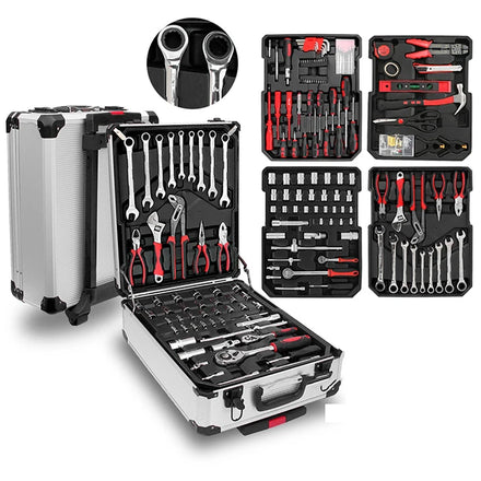 187 Sets of Socket Ratchet Wrenches Aluminum Alloy Boxes Automotive Repair Kits Hardware Tools Aluminum Box Sets