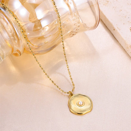Fashion Jewelry 18K Gold Plated Stainless Steel Pendant Necklace