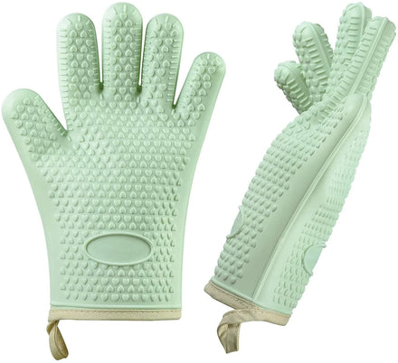 WEIMU ODM/OEM Silicone Oven Mitts Heat Resistant Cooking Gloves with Needle Cotton Lining for Chefs