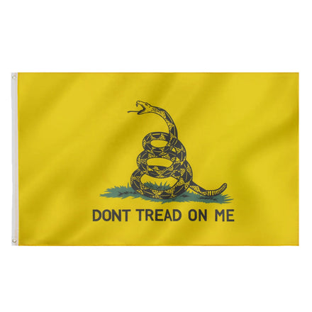 3x5ft Outdoor Flying 90x150cm Polyester Gadsden Flag with 2 Grommets Strong Double Stitched Dont Tread Me Tea Party Rattle Snake