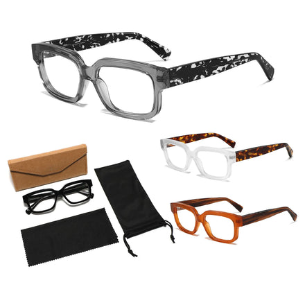2024 New Superior Quality Custom Tortoise Acetate Optical Frame Women Men Square Acetate Glasses