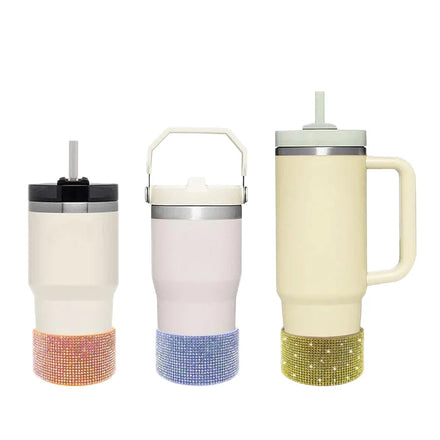 New Diamond Silicone Sleeves Boot Compatible with Car Tumbler 12-40oz Water Bottles with 2.8-3 in Base