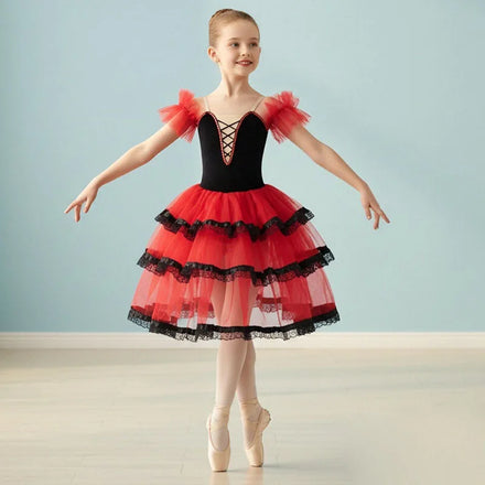 Children's Professional Ballet Dress Performance Clothes Students' Modern Dance Skirt Girls' Long Tutu Skirt
