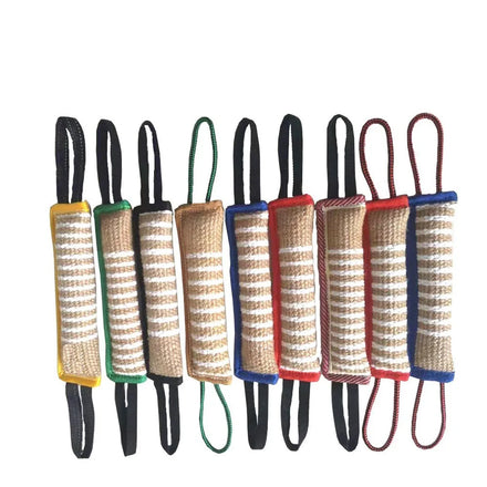 Wholesale Manufacturer's Interactive Dog Training Stick Eco-Friendly Nylon and Cloth Bite Tug Pillow Toy for Large Dogs