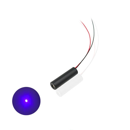 New High Stability Compact Mini D10x40mm 405nm 25mw 5V Blue Violet Dot Glass Lens Industrial Grade ACC Drive Type Laser Module