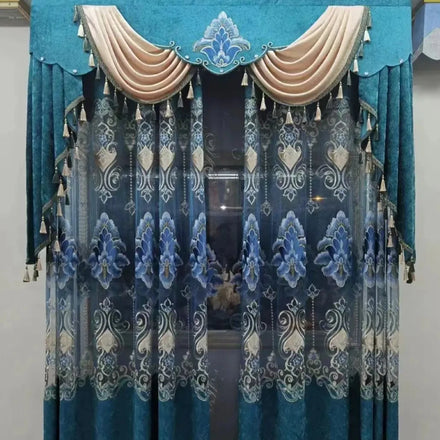 Guaranteed Quality Unique Simple Style Hotel Window Curtain Fabric Embroidered Blackout Curtains for the Living Room