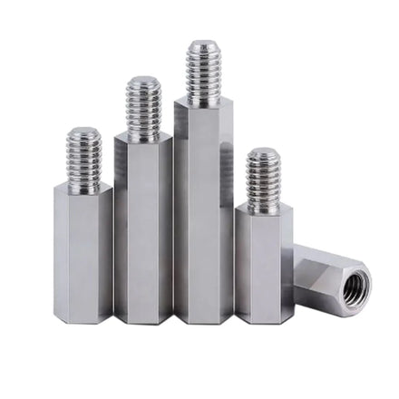 M2.5 M3 M4 M6 CNC Machining Metal Standoff Spacer Stainless Steel & Brass Hex Threaded PCB Male Female Screw Milling Process