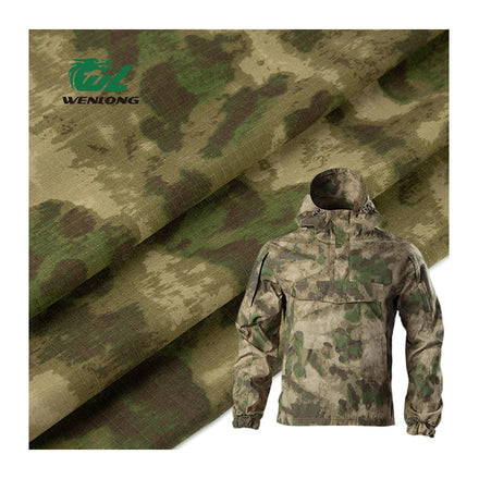 RTS Flame Retardant Woven Polyester/Cotton Tear-Resistant A-TACS FG Camouflage Ripstop Fabric for Tactical Gears