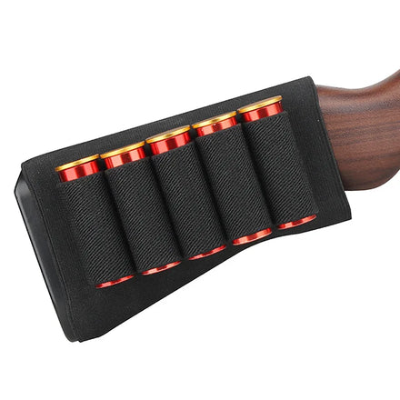 Tactical 12 Gauge Ammo Pouch Bullet Carrier Elastic Cheek Bag Shells Cartridge Holder for Hunting Accessories