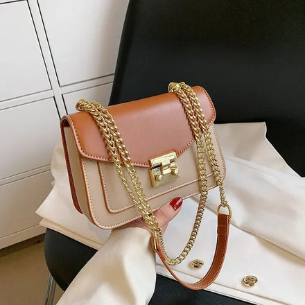 2024 Fashion Design Handbag Luxury Chain Lock Small Leather Bags Women Shoulder Bags Crossbody Lady Girls Custom Purse with logo