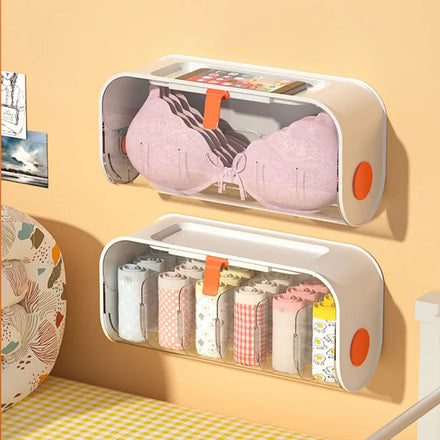 Wall Mounted Underwear Organizer Storage Box Panties Socks Storage Drawer Multi Grid Sorting Storage Box Underwear Organizer