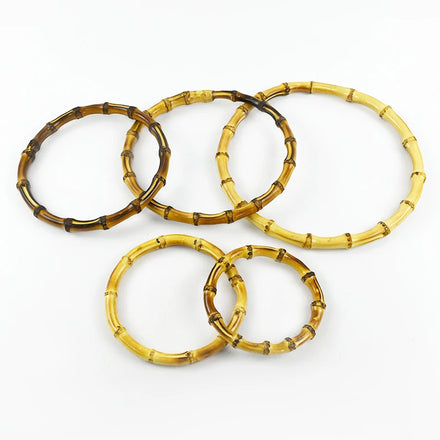 Deepeel AP045 7.5-18cm DIY Bag Accessories Women Purse Handbags Replaceable Natural Round Bamboo Bag Handles