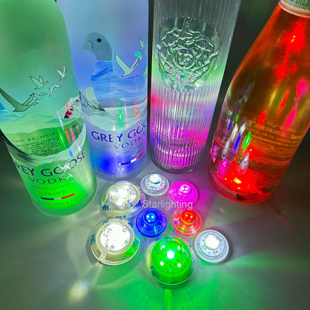 Waterproof Customized LOGO LED champagne Bottle Lights Sticker Adhesive LED Bottle coaster Light for Night Club Party Bar