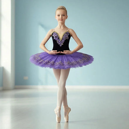 Purple Ballet Tutu Skirt Swan Lake Ballet Dress Children's Performance Costume Kids Belly Dance Clothing Stage Professional