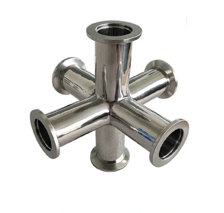 Vacuum Stainless Steel KF-ISO-CF Pipe Fitting Cross