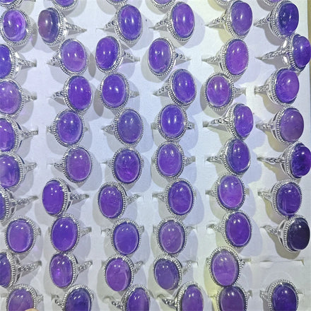 Wholesale Natural Crystal Ring Healing Stones Gemstone Jewelry Ring for  Gift
