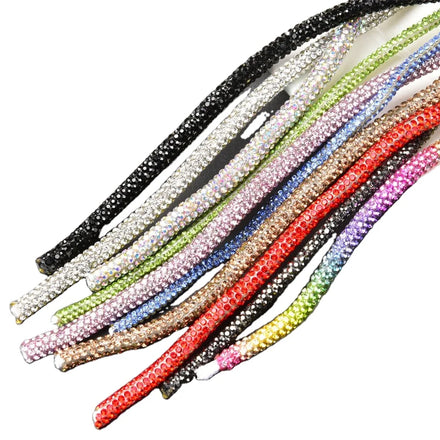 Cross-border 4mm Color Glass Rhinestone Rope for Hoodie Cord Strap DIY Decoration Full Diamond Round Tube Wholesale