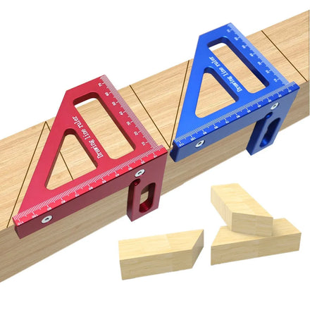 High Precision Manual Aluminum Alloy Woodworking Miter Triangle Ruler Multi-Angle Layout Measuring Tools for Engineer Carpenter
