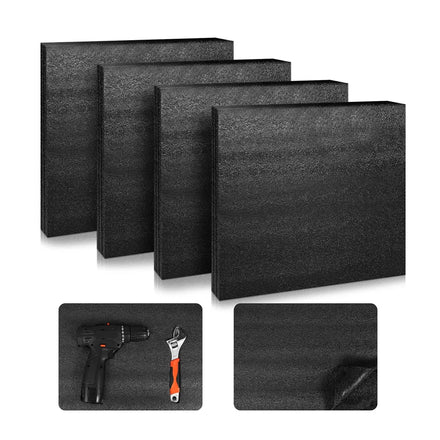 4 Pcs Packing Foam Polyethylene Foam Sheet Customizable Thick Packing Material Foam Packing Shipping Crafts Toolbox