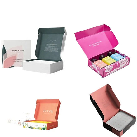Custom Jewelry Box Packaging with Custom Logo Matt Lamination & Embossing Recyclable Corrugated Foldable Boxes for Socks & Fur