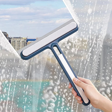 Bathroom Mirror Cleaner with Shower Squeegee Silicone Glass Wiper Window Cleaning Brush Home Cleaning Tools