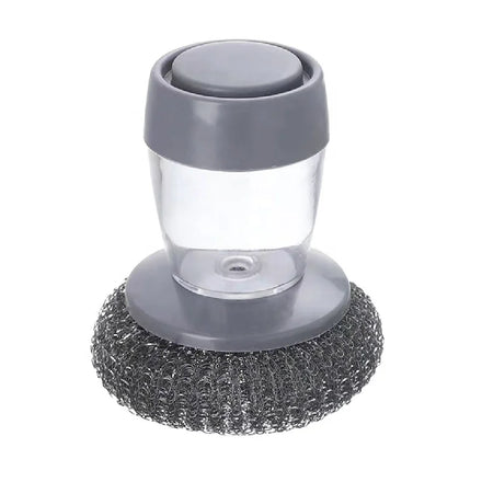 2 in 1 Liquid Soap Dispensing Palm Brush Oven Cleaning Dish Washing Brush Scrubber Pressing Kitchen Brush With Soap Dispenser