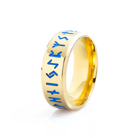 YK New Style Hot Selling Fashion Viking Men's Ring with Rune Rune Titanium Steel Jewelry Ring Custom Wholesale