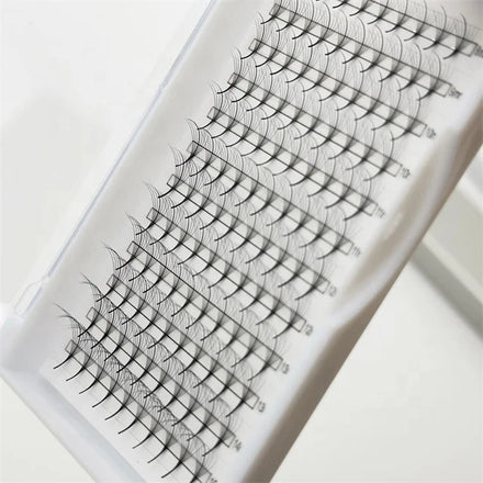 Customized Top Selling China Synthetic Hair Professional Handmade 12 Rows Natural Long for Luxury Volume Premade Eyelashes