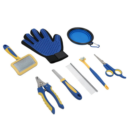 Daily Pet Supplies Portable Care Kit Includes Cleaning Skimming Grooming De-fluffing Tools for Pet Care