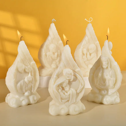 Feather Candle Silicone Mold DIY Gypsum Hand Gift Grinding Tool Handmade Home Decoration