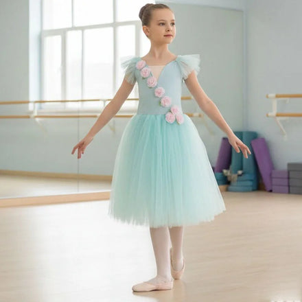 Ballet Tutu Skirt Girls Modern Dance Long Skirt Swan Lake Stage Performance Clothing Women Ballerina Dance Ballet Costumes Kids
