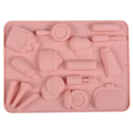 SILIKOLOVE Factory 16 Cavity Makeup Kit Shape Cake Maker LFGB Platinum Non Stick BPA Free Silicone Fondant Cake Decoration Molds