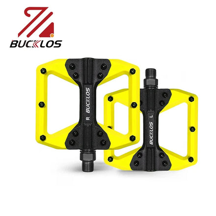 BUCKLOS Bicycle Flat Pedal Durable Nylon Mountain Bike Pedal Dustproof and Waterproof Road Bike Parts Low Price Bicycle Pedal