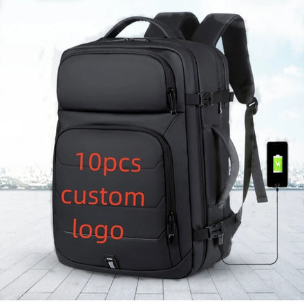 10pcs Custom Logo Waterproof Anti Theft School Computer Backpack Large Travel Business Bag with Men Portable Laptop Backpack