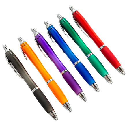 Budget-Friendly Custom Logo 1.0mm Matte Rubber Advertising Ballpoint Pen Factory Production Promotional Gift Made of Plastic