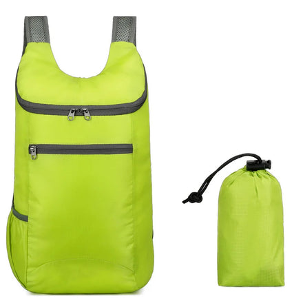 DICHOS Ultra-Thin Portable Folding Travel Backpack Fashion Anti-Splashing Print Waterproof Hiking Backpacking Polyester Zipper