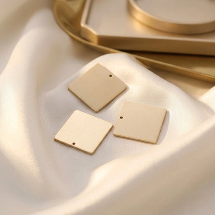 Pure 14K Gold Filled Square Blank Sheet Pendant Charm Permanent Jewelry DIY Making Accessories Wholesale GP