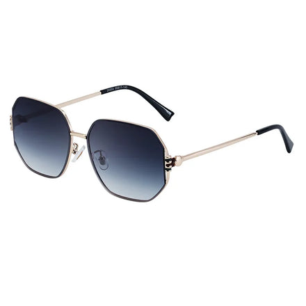 2024 New Top Quality Trendy Luxury Comfortable Custom Logo Gradient Metal Irregular Sunglasses