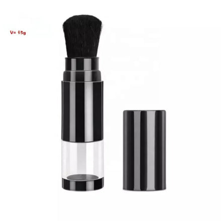 FYD Nylon Refillable Cosmetic Brush Single Retractable Power Blush Highlight Makeup Brush Bottle Spray Application Powder Brush