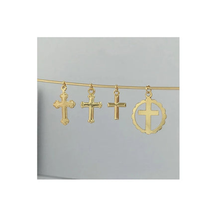 GP Fashion Fine Jewelry Cross Charms 14K Gold Filled Permanent Pendant Findings