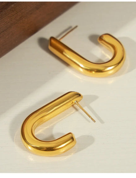 Waterproof J Letter Earring Stainless Steel Earrings Jewelry Non Tarnish Initial Earrings Letter Women Jewelry